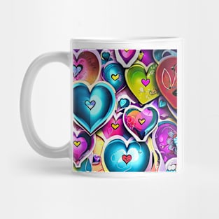 Big shiny hearts Mug